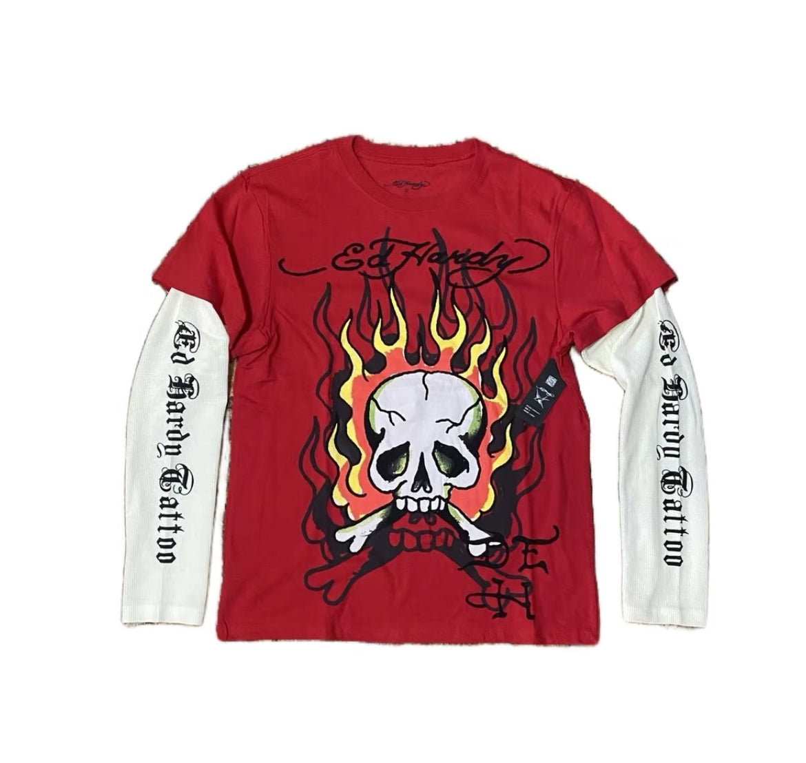 ED HARDY HANG DOWN THERMAL LONG-SLEEVE